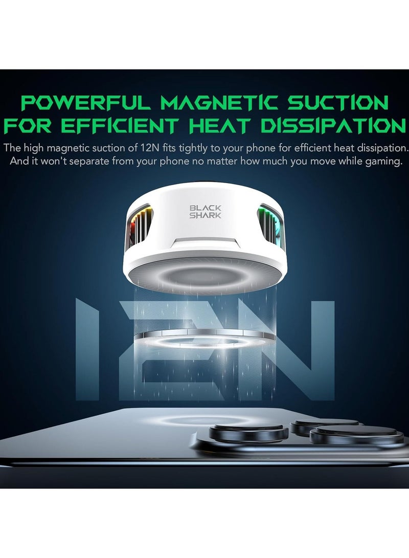 Black Shark Magnetic  Cooler 6 Magnetic Phone Cooler – 25W ICECOLD Cooling Fan with RGB Lighting, Smart App Control, Ultra-Quiet Design for iPhone Magnetic Series, iPad & Gaming Smartphones - Image 4