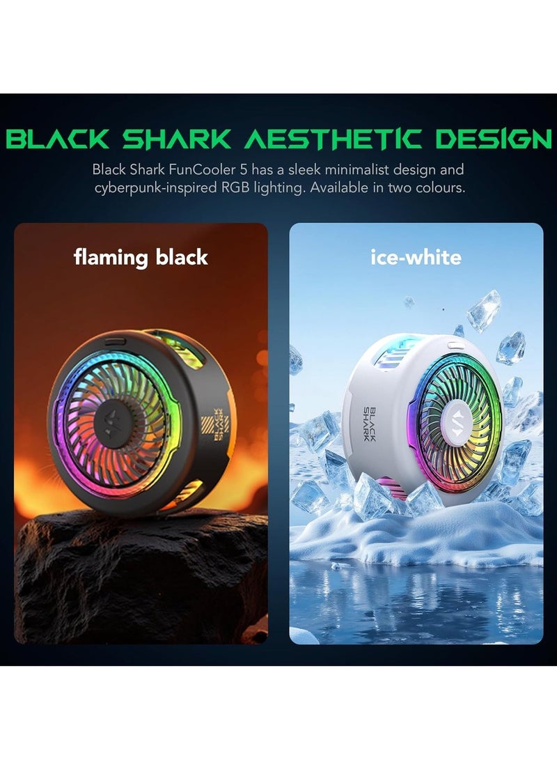 Black Shark Magnetic  Cooler 6 Magnetic Phone Cooler – 25W ICECOLD Cooling Fan with RGB Lighting, Smart App Control, Ultra-Quiet Design for iPhone Magnetic Series, iPad & Gaming Smartphones - Image 3