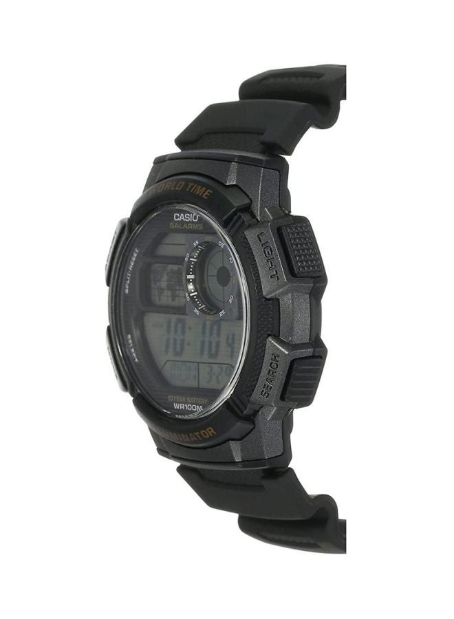 CASIO Men Youth Series Water Resistant Digital Watch AE-1000W-1AVDF - 44 mm - Black - Image 5