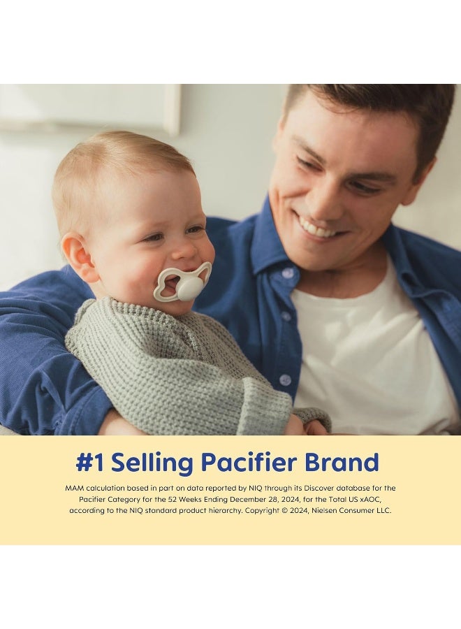 MAM Air Night & Day Baby Pacifier, For Sensitive Skin, Glows in the Dark, 3 Pack, 6-16 Months - Image 2