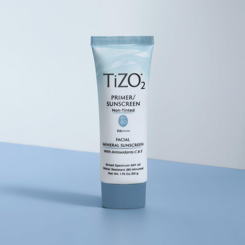 TiZO2 Facial Mineral Sunscreen and Primer, Non-tinted Broad Spectrum SPF 40 with Antioxidants, Sheer matte finish, Fragrance-Free, Oil-Free, Dermatologist-recommended, PA++++ 1.75 oz - Image 4