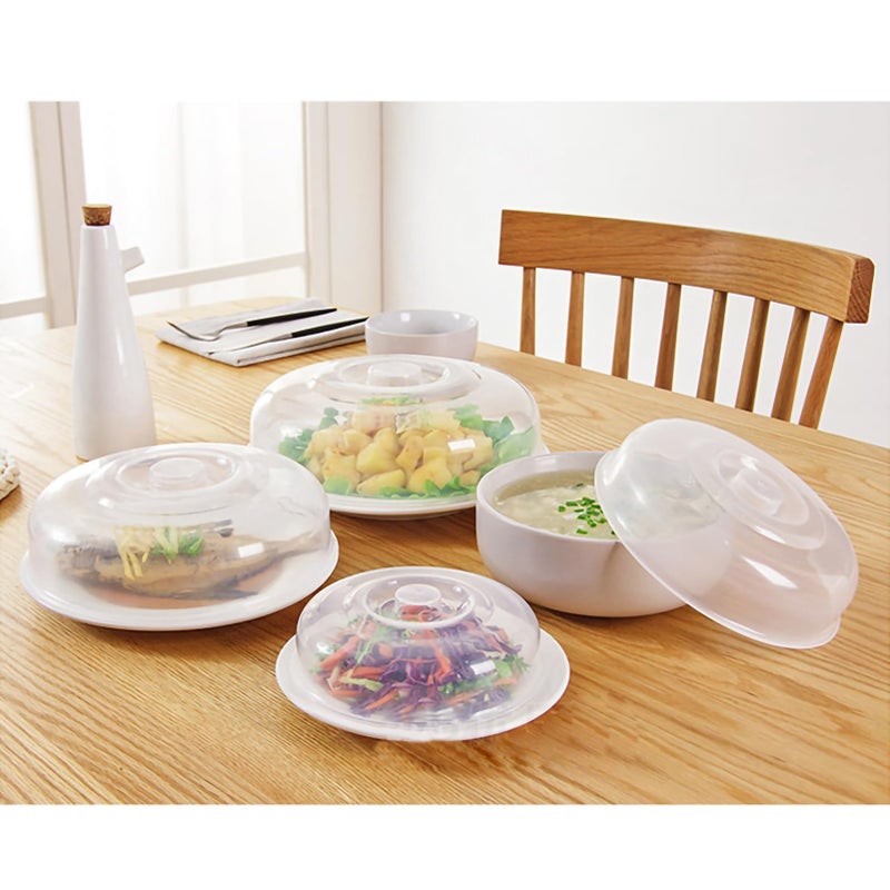 Large 20cm Transparent PP Microwave Oven Cover Food Splatter Guard Safety Health Design - Image 5