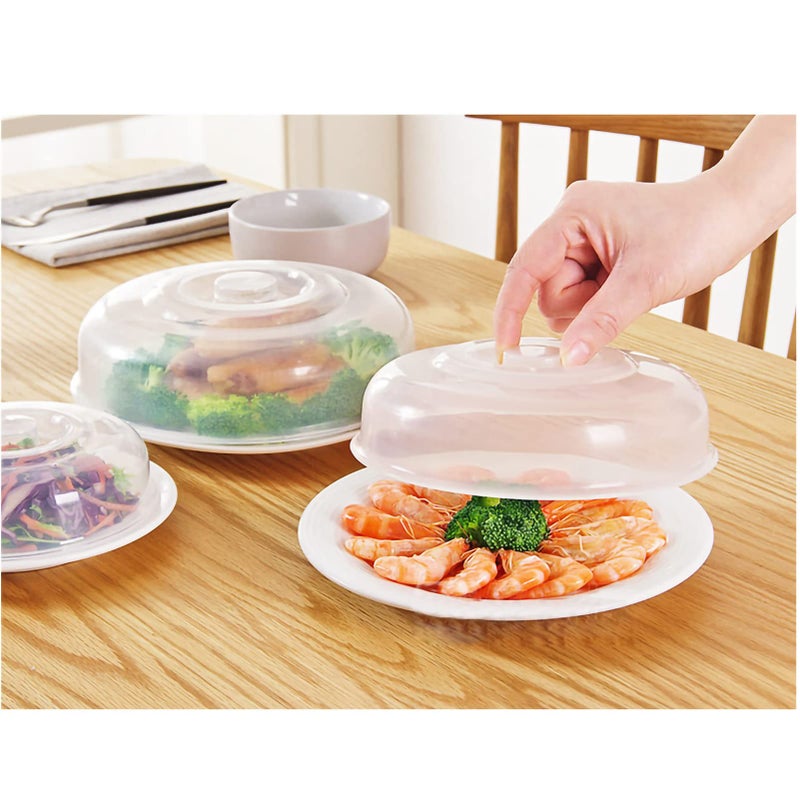 Large 20cm Transparent PP Microwave Oven Cover Food Splatter Guard Safety Health Design - Image 4