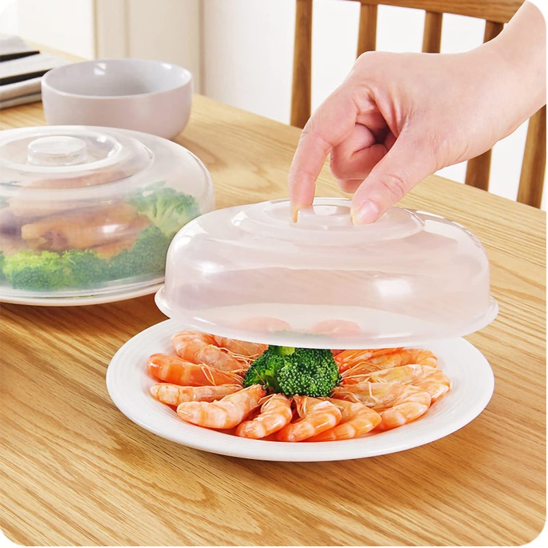 Large 20cm Transparent PP Microwave Oven Cover Food Splatter Guard Safety Health Design - Image 2