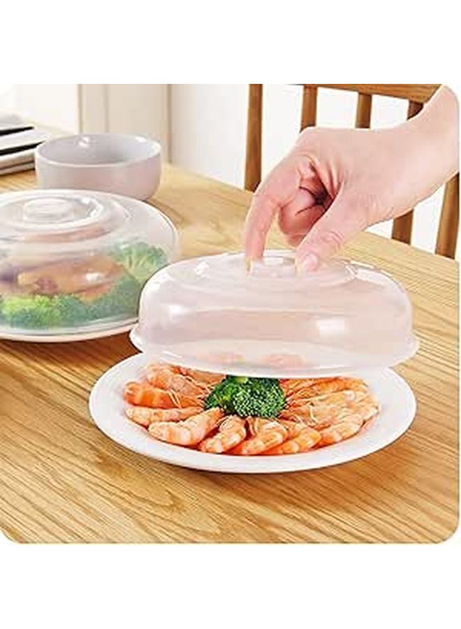 Large 20cm Transparent PP Microwave Oven Cover Food Splatter Guard Safety Health Design - Image 1