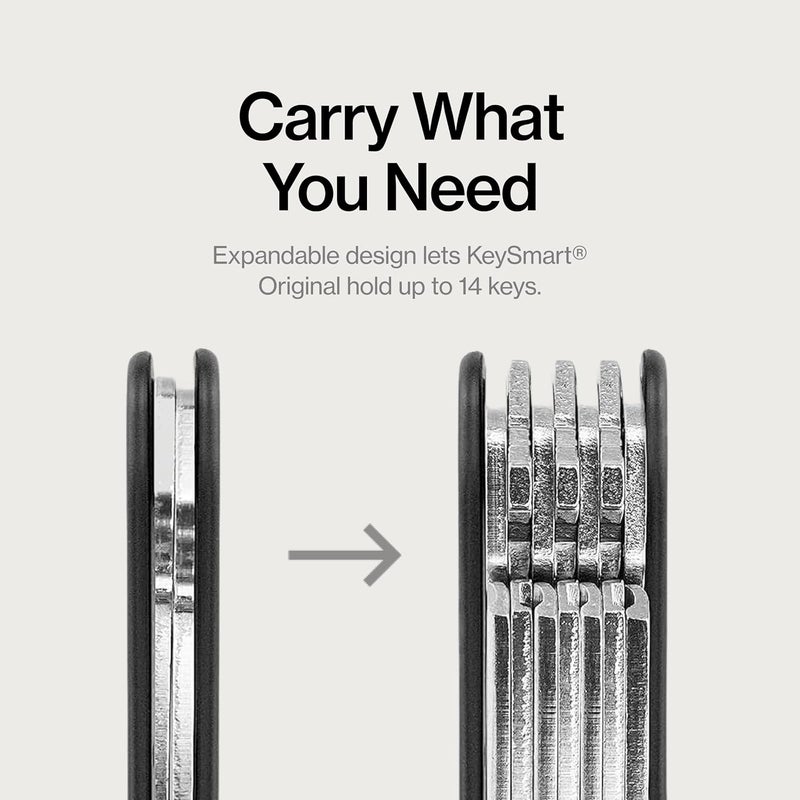 KeySmart Compact Minimalist Pocket-Sized Key Holder and Key Organizer, EDC Key Carrier w Key Ring Loop Piece for Car Key Fob Keychain Accessories - Image 3