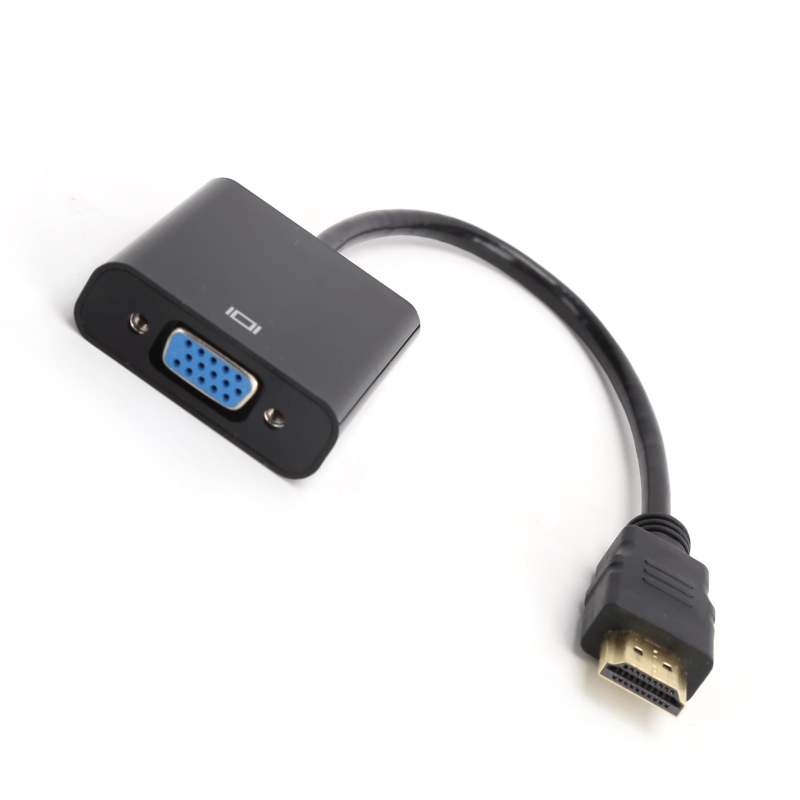 Hdmi To Vga Converter: Black 1080P Full Hd - 3.5Mm Audio Cable Plug-And-Play Display Adapter For Home Offices Classrooms Entertainment Centers - Image 5