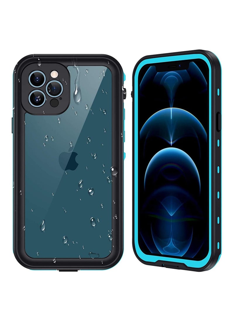 Generic - iPhone 12 Pro Case Waterproof IP68 Full Seal Underwater Cover with Built-in Screen Protector Heavy Duty Anti-Scratch Shockproof Snowproof Dustproof Waterproof Case for iPhone 12 Pro 6.1" 5G, Teal - Image 1