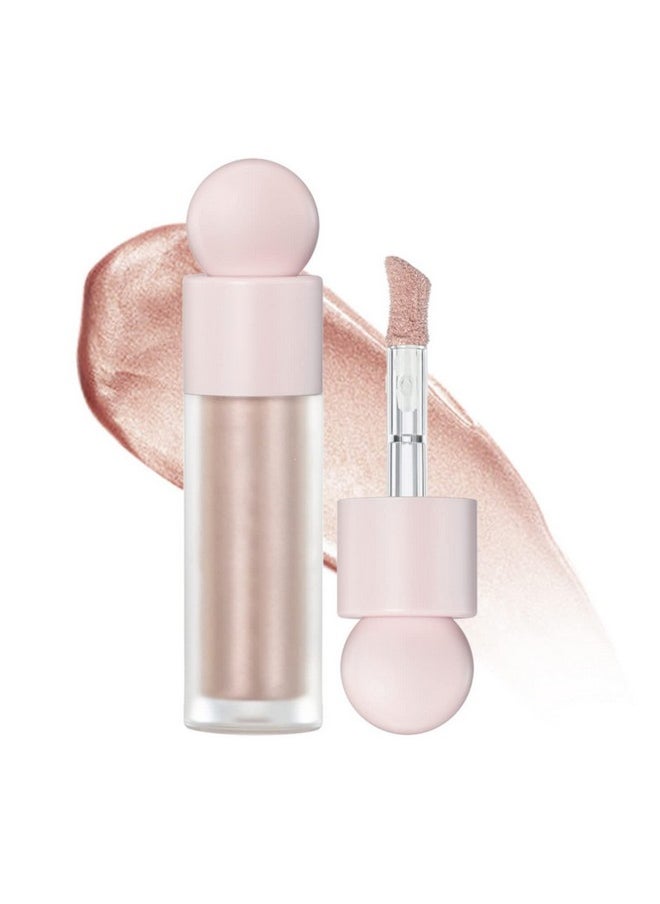 HOCOSSY هايلايتر سائل توهج طبيعي للوجه والجسم مقاوم للماء مرطب م lumينيزر سائل خفيف لتألق طويل الأمد قلم هايلايتر بشكل كونتوري سهل الاستخدام مع تطبيق إسفنجي ( 3 روز غولد)  - Image 1