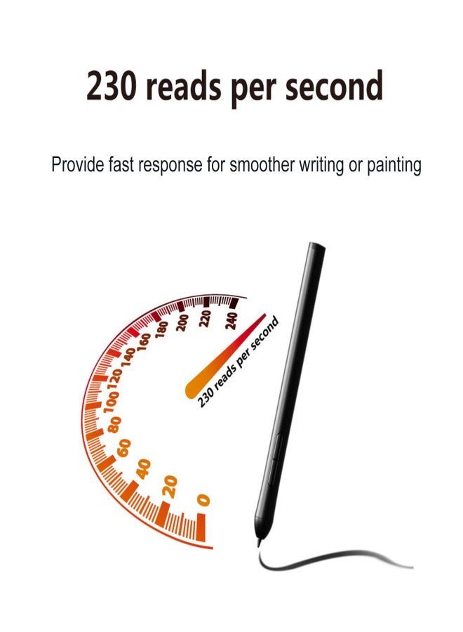 WP9622 Wireless Graphics Drawing Tablet 8192 Pressure-Sensitivity 5 Customizable Hot Keys 8'' Digital Pen Drawing Board for PC/Phone/Tablet Online Teaching Painting BT&2.4G Wireless Connection - Image 5