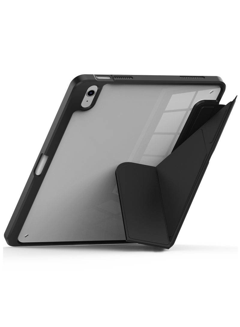 تيرا كفر ايباد تيرا 11برو 2022/2021/2020/2018 مع حامل قلم ذكي غطاء ذكي رفيع بمسند 2في 1 اسود/شفاف - Image 3