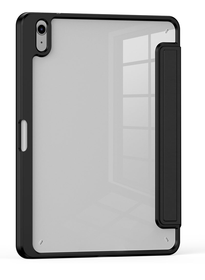 تيرا كفر ايباد تيرا 11برو 2022/2021/2020/2018 مع حامل قلم ذكي غطاء ذكي رفيع بمسند 2في 1 اسود/شفاف - Image 4