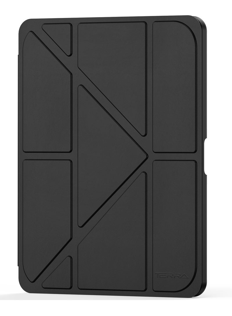 تيرا كفر ايباد تيرا 11برو 2022/2021/2020/2018 مع حامل قلم ذكي غطاء ذكي رفيع بمسند 2في 1 اسود/شفاف - Image 5