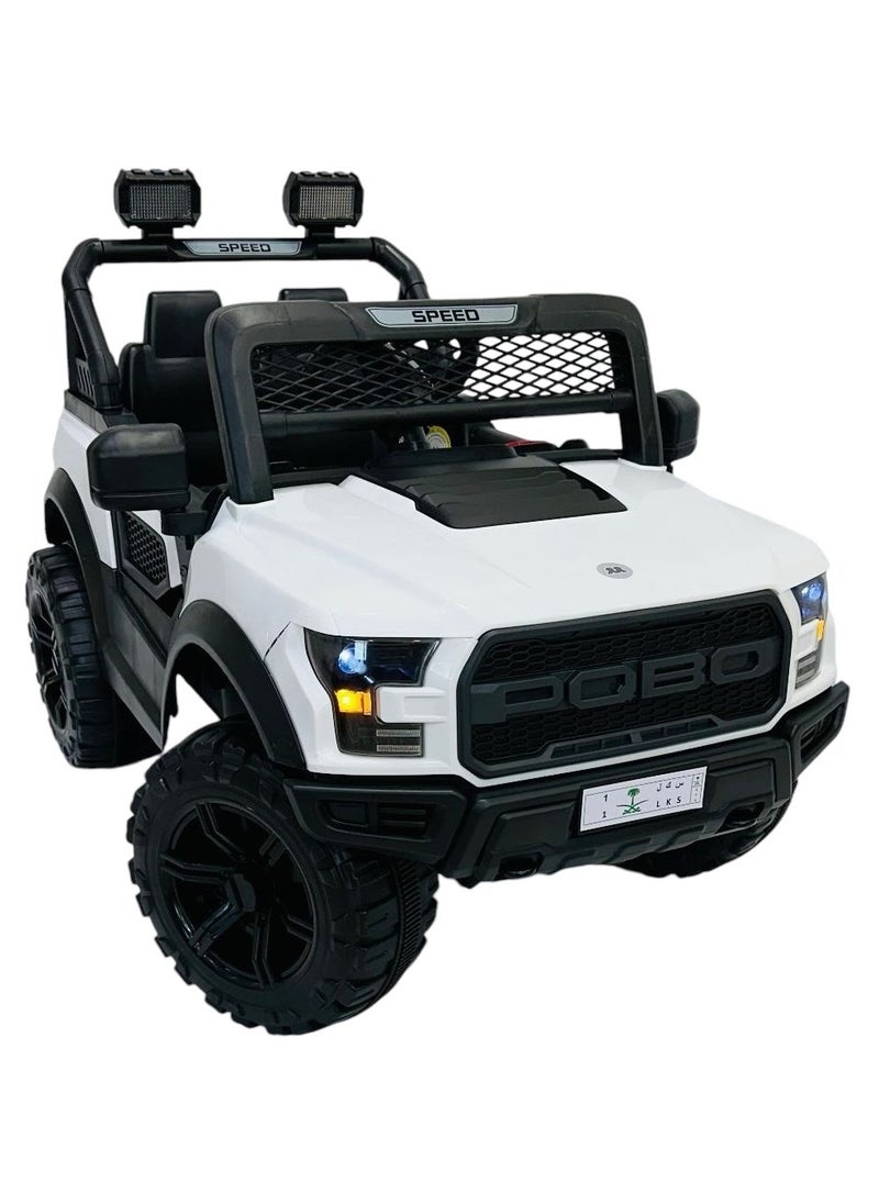 Electric Ride-On Jeep Car With Remote Control For Children White Color - pzsku/Z64D62A1F4B7A203B2FDAZ/45/_/1726891334/3c098ef6-1b5f-4f2f-91a6-0bd0f56b746b