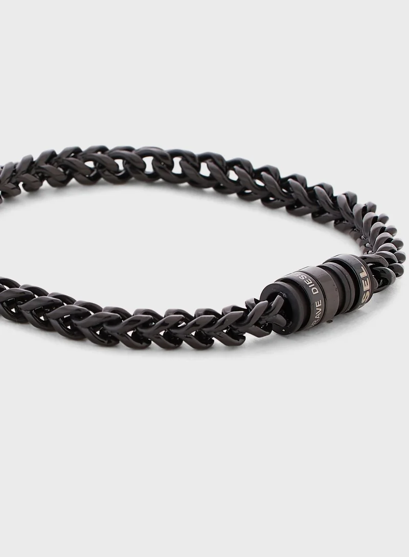 DIESEL Logo Beaded Bracelet
