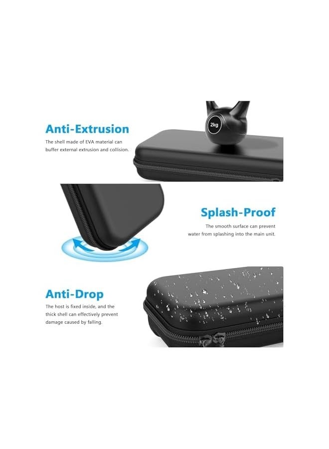 بروماس حقيبة حمل نينتندو سويتش مقاومة للصدمات ومقاومة للماء، حافظة سفر نينتندو سويتش لوحدة التحكم Joy-Cons وبطاقات الألعاب والكابلات وما إلى ذلك مناسبة لملحقات نينتندو سويتش/OLED/Lite باللون الأسود للجنسين، أسود - Image 3