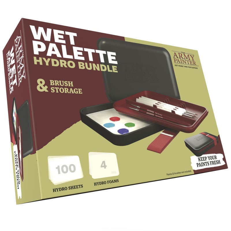 The Army Painter Hydropack Bundle Stay Wet Palette for Acrylic Painting - Acrylic Paint Palette, 100 Pcs Palette Paper, and 4 Wet Pallet Sponges - Image 1