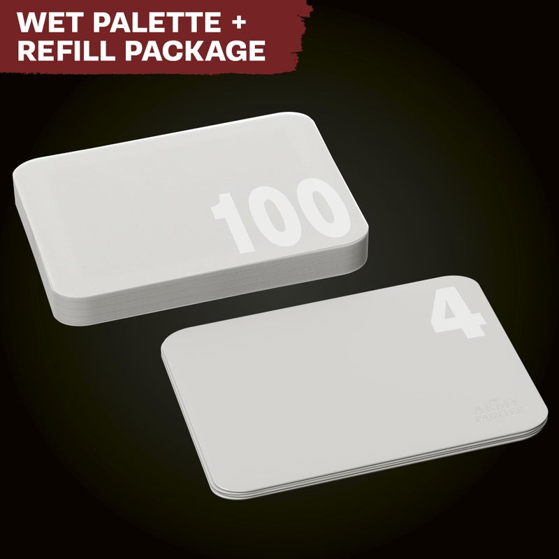The Army Painter Hydropack Bundle Stay Wet Palette for Acrylic Painting - Acrylic Paint Palette, 100 Pcs Palette Paper, and 4 Wet Pallet Sponges - Image 4