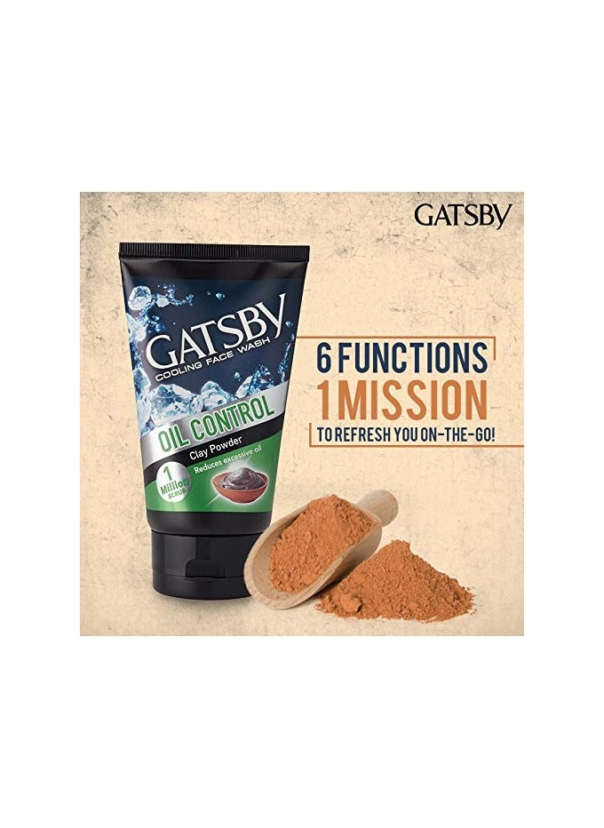 GATSBY Cooling Face Wash - Oil Control For Deep Cleansing Contains Clay Powder Powered With Micro Scrub Beads 100gm - pzsku/Z64D64DEC97D6BD067DE3Z/45/_/1713867178/3817cf6c-fbb2-4a17-aaa0-54d44ed72031