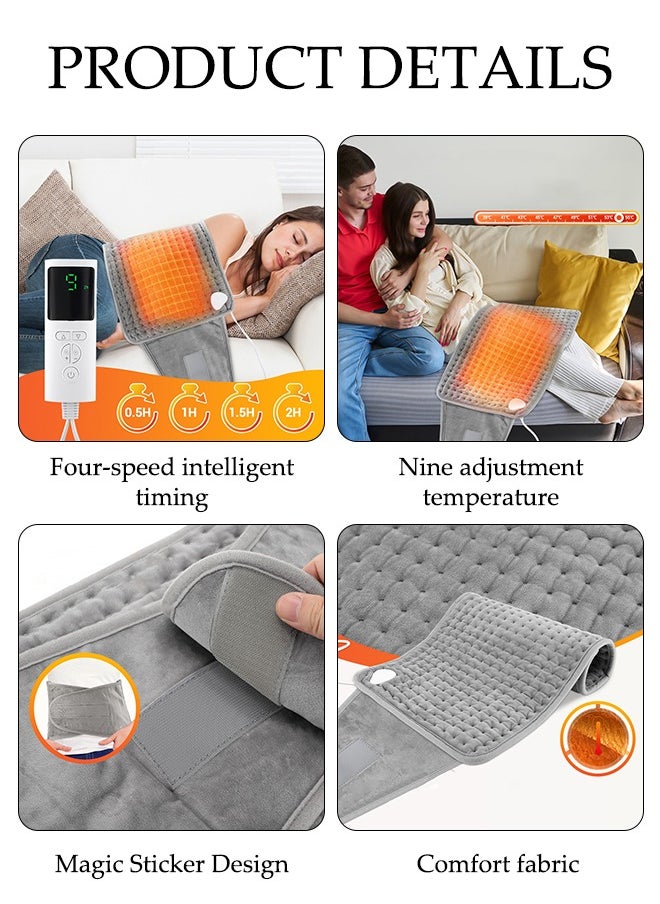 DUNISO Electric Heating Pad for Back, Heated Waist Belt Wrap for Back Pain and Cramps Relief, 9 Temperature Options, 4 Timer Settings, for Back Heating Pad Cramps, Waist, Lumbar  - Image 5