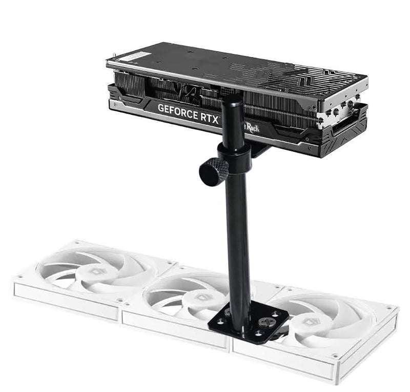PEFWO GPU Support Bracket, Adjustable Height Graphics Card Support, Video Card Holder Bracket with Non-Slip for Prevent Universal Graphics Card Sag (L, 3.15" & 80mm) - Image 1