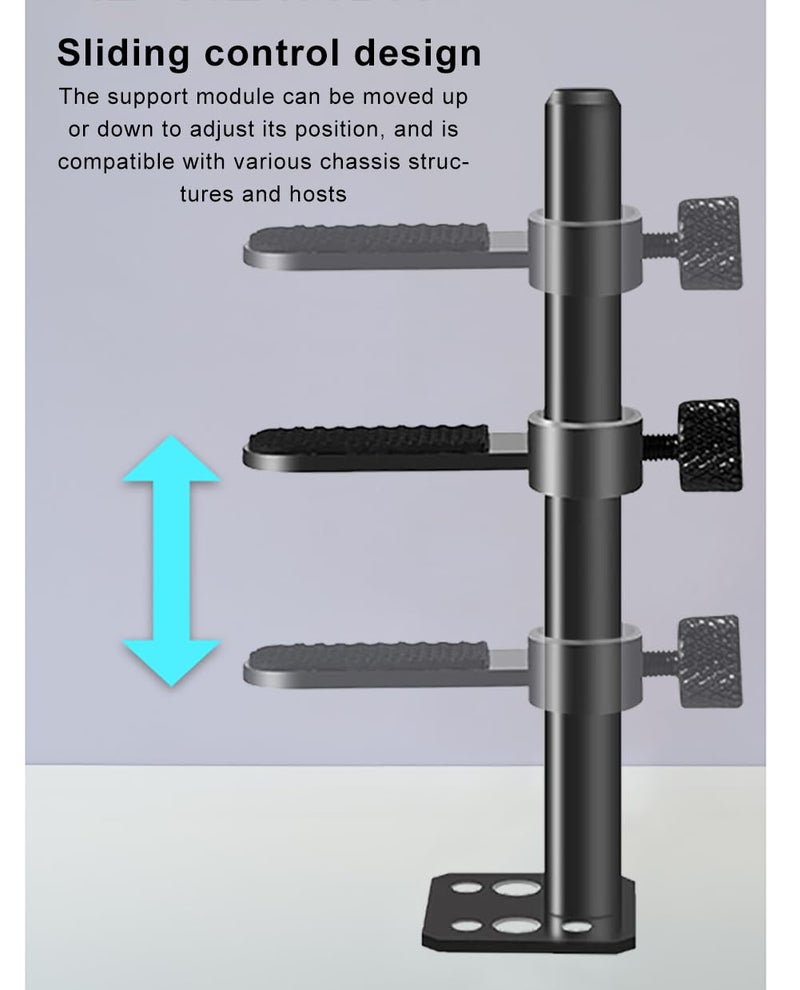 PEFWO GPU Support Bracket, Adjustable Height Graphics Card Support, Video Card Holder Bracket with Non-Slip for Prevent Universal Graphics Card Sag (L, 3.15" & 80mm) - Image 2