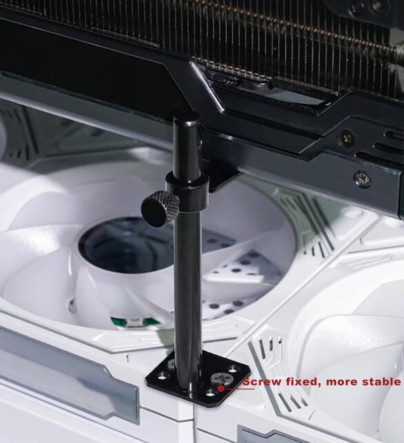 PEFWO GPU Support Bracket, Adjustable Height Graphics Card Support, Video Card Holder Bracket with Non-Slip for Prevent Universal Graphics Card Sag (L, 3.15" & 80mm) - Image 4