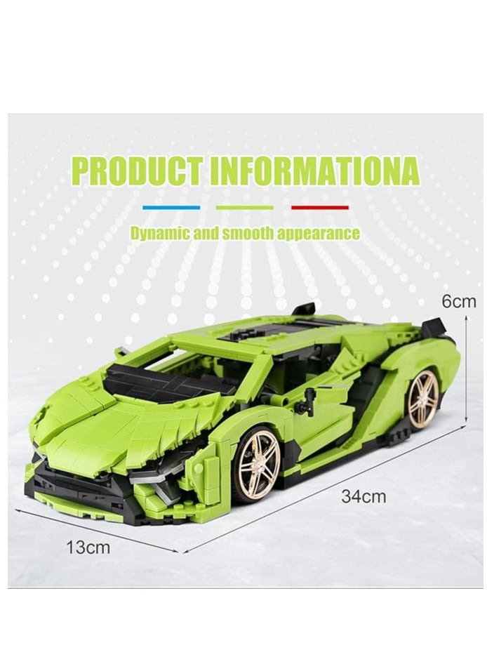 10011 Mini Sports Car MOC Educational Building Blocks and Construction Toy Boys/Girls , Adult Collectible Model Cars Set to Build, 1:14 Scale Sports Car Model (1133 Pcs)