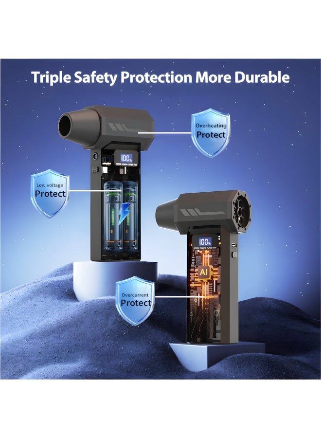 Cordless Electric Air Duster-110000rpm, 4-Speed Adjustable Mini Blower, Fast Charging, Air Blower Jet Fan Led Turbo Blower ,Suitable For Dust Removal In Computers, Keyboards, Houses, Cars, And Outdoors - Image 3