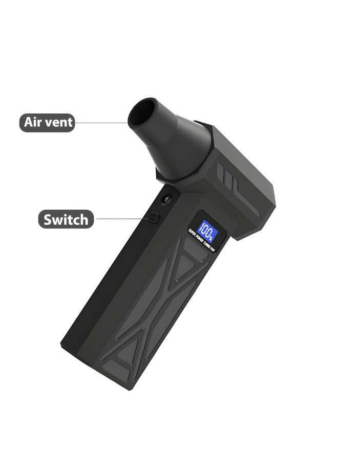 Cordless Electric Air Duster-110000rpm, 4-Speed Adjustable Mini Blower, Fast Charging, Air Blower Jet Fan Led Turbo Blower ,Suitable For Dust Removal In Computers, Keyboards, Houses, Cars, And Outdoors - Image 4