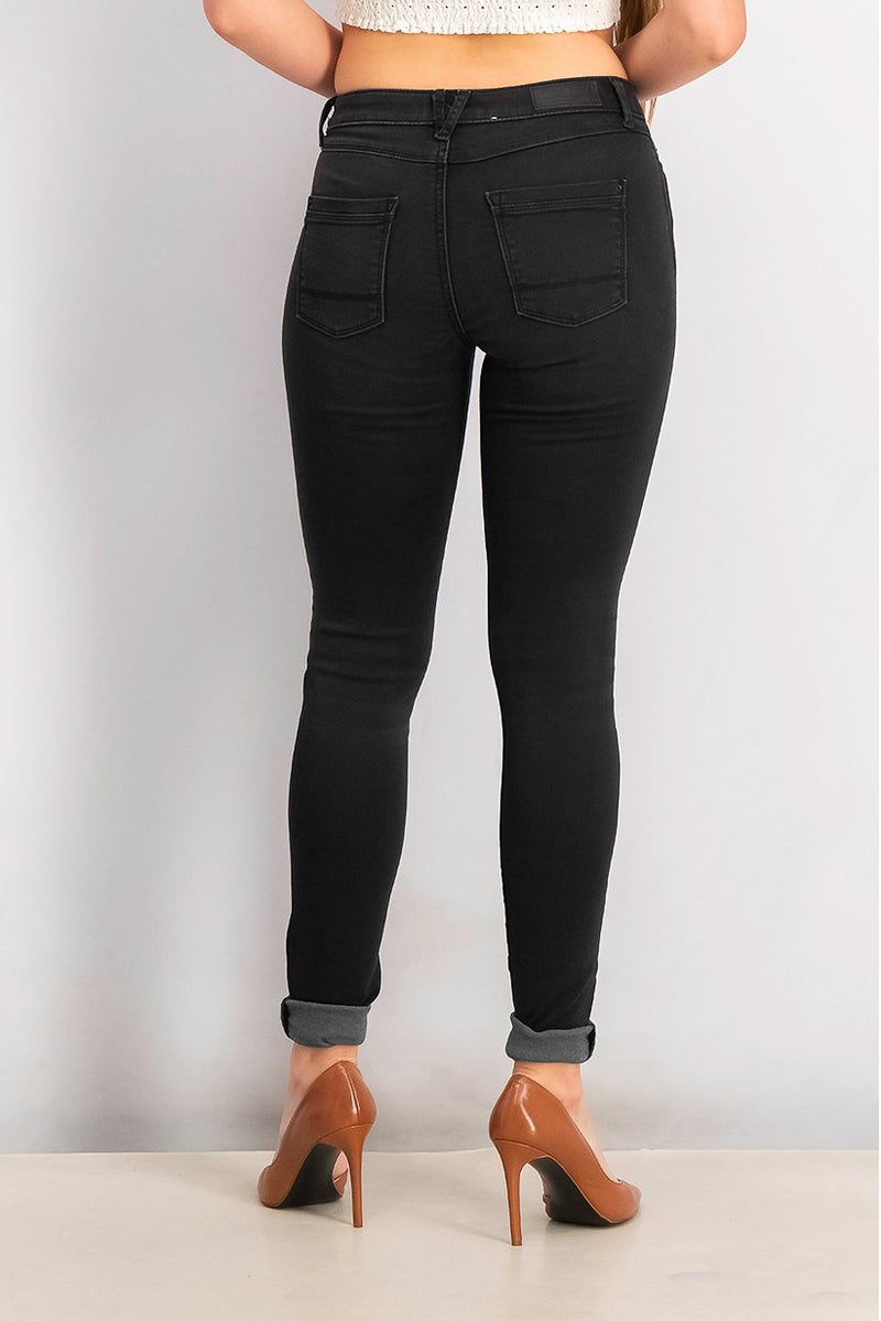 ESPRIT Women Skinny Fit Wash Jeans, Black - Image 3