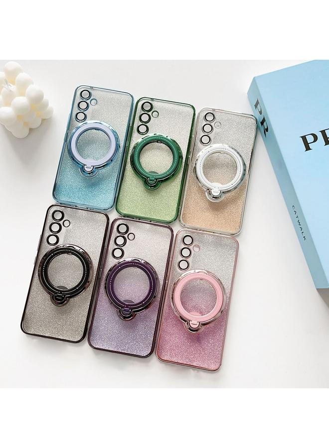 erorex Case For Samsung Galaxy A13 4G Rotation MagSafe Holder Gradient Glitter TPU Phone Case - Image 2