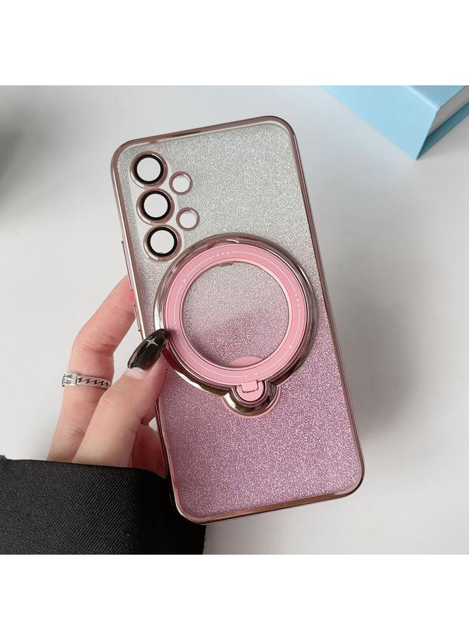 erorex Case For Samsung Galaxy A13 4G Rotation MagSafe Holder Gradient Glitter TPU Phone Case - Image 1