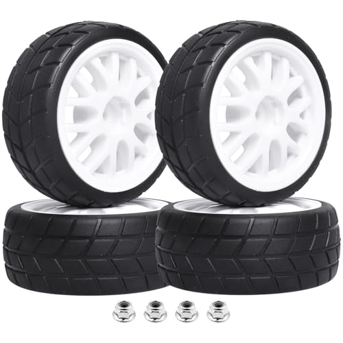 Hobbypark 4X RC Tires Wheels Rims Sets Y Shaped Width26mm 12mm Hex Drive Hub for 110 Scale On Road Touring Racing - Image 1