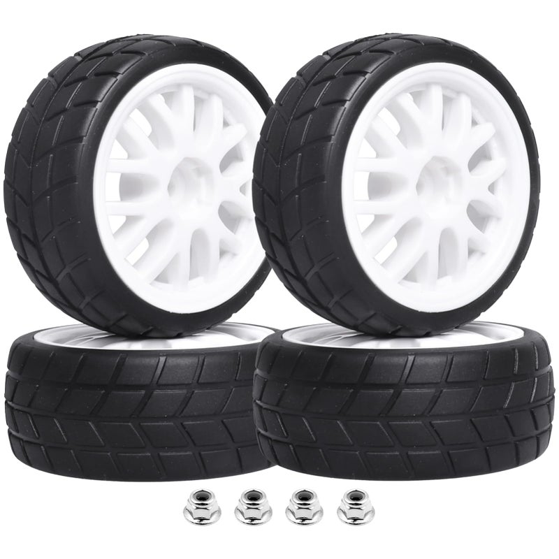 Hobbypark 4X RC Tires Wheels Rims Sets Y Shaped Width26mm 12mm Hex Drive Hub for 110 Scale On Road Touring Racing - Image 2