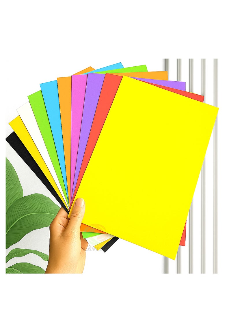 Lavish EVA Foam Sheets 10-Pack | Assorted Colors | Non-Adhesive Craft Paper | Soft, Flexible & Easy to Cut | Ideal for DIY Crafts, Scrapbooking, School Projects, Kids Art, Decorations and More - Image 1