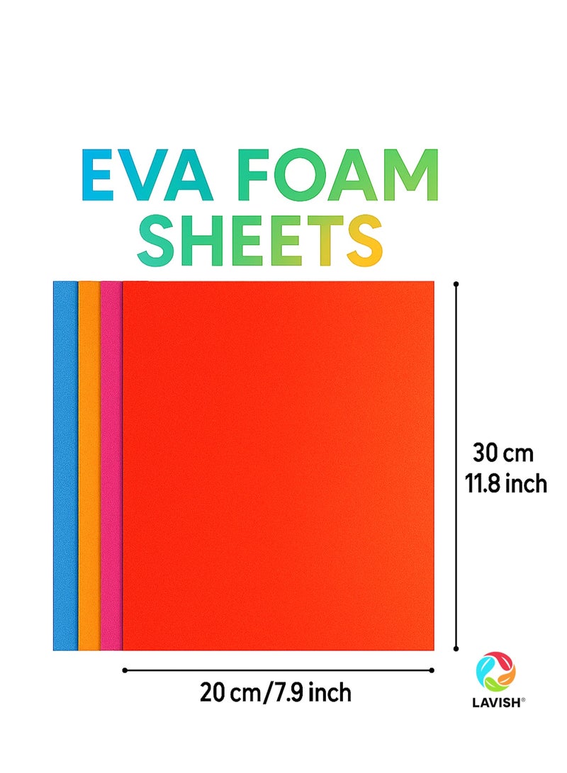 Lavish EVA Foam Sheets 10-Pack | Assorted Colors | Non-Adhesive Craft Paper | Soft, Flexible & Easy to Cut | Ideal for DIY Crafts, Scrapbooking, School Projects, Kids Art, Decorations and More - Image 3