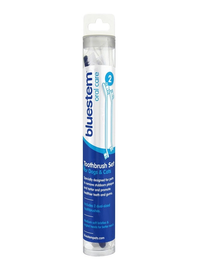 Bluestem toothbrbluestem Pet Toothbrush Set - Includes 2 Double-Sided Dog and Cat Tooth Brushes - Gentle Yet Effective Pet Teeth Cleaning Kit - Image 4