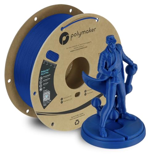 Polymaker PLA PRO Filament 1.75mm 1kg, Tough & High Rigidity Blue 3D Printing Filament, PolyLite PLA PRO 3D Printer Filament 1.75mm, Print with Most 3D Printers - Image 1