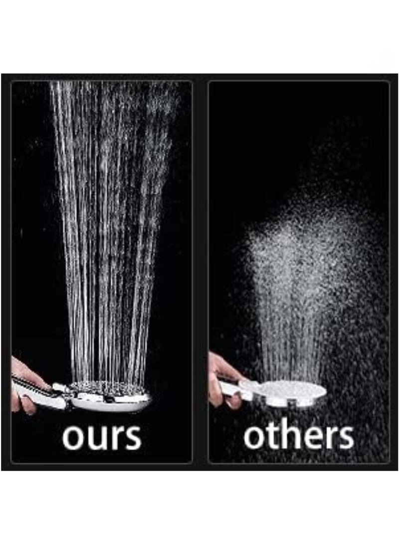 Generic - High Pressure Handheld Shower Head - Multi Spray Modes with 1.5M Hose, Water Saving (40% Less Water), Anti-Clog Nozzles, Easy Installation - Chrome Finish Rainfall Shower Head - Image 1