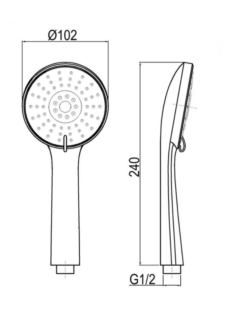 Generic - High Pressure Handheld Shower Head - Multi Spray Modes with 1.5M Hose, Water Saving (40% Less Water), Anti-Clog Nozzles, Easy Installation - Chrome Finish Rainfall Shower Head - Image 1