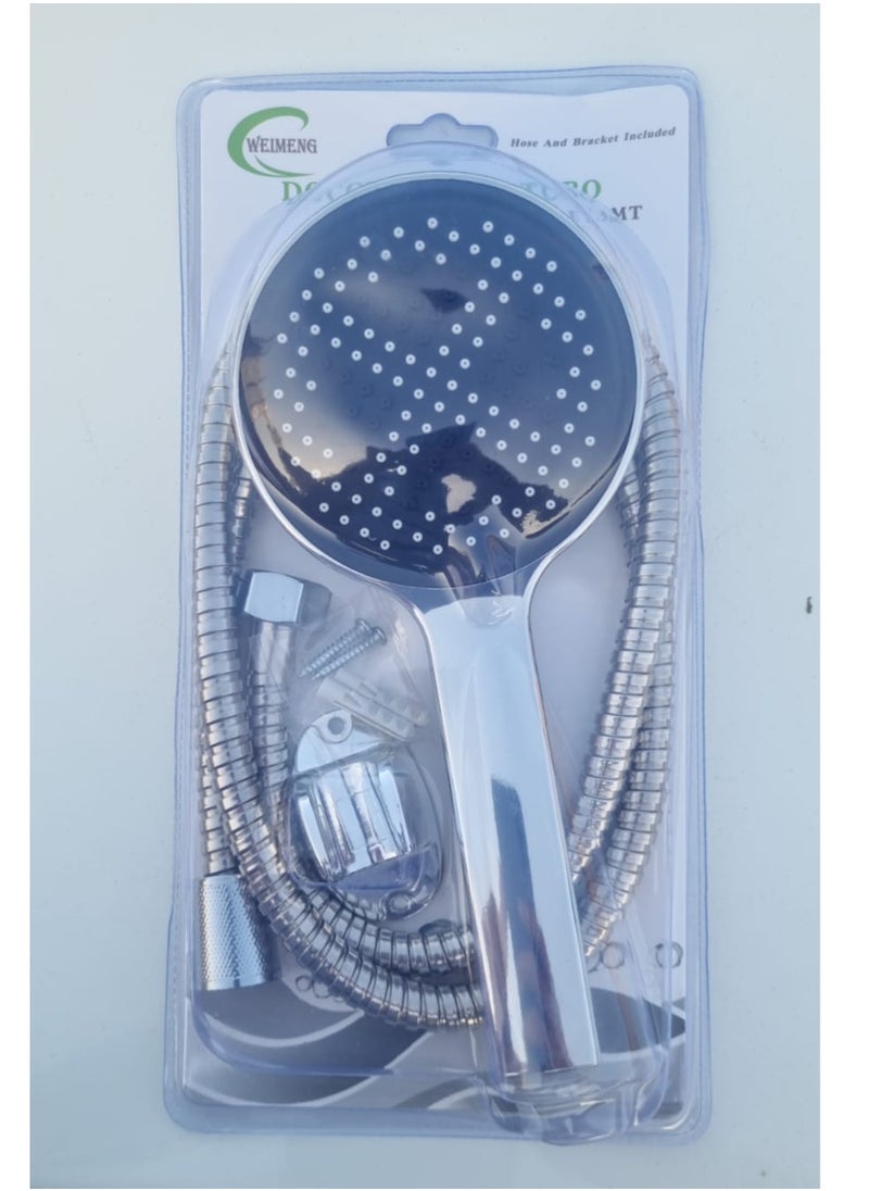 Generic - High Pressure Handheld Shower Head - Multi Spray Modes with 1.5M Hose, Water Saving (40% Less Water), Anti-Clog Nozzles, Easy Installation - Chrome Finish Rainfall Shower Head - Image 1