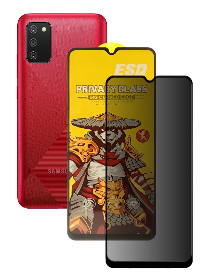 ESD Tempered Dustproof Privacy Glass Screen Protector Compatible For Samsung Galaxy A02s - Image 1