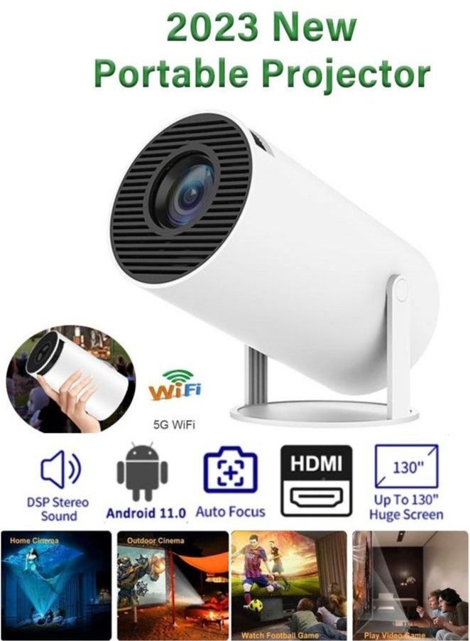 Ramadan Gift! 130" Android 11 Portable Projector with 5G WiFi - Auto Focus Full HD 1080P Home Theater for PS5/TV Stick, Outdoor Movie Night & Birthday - Image 1