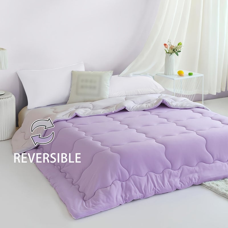 1pc Comforter Duvet Insert - Quilted Comforters, All Season Duvet, Polyester Filling, Bedding Comforter With Corner Tabs - Image 1