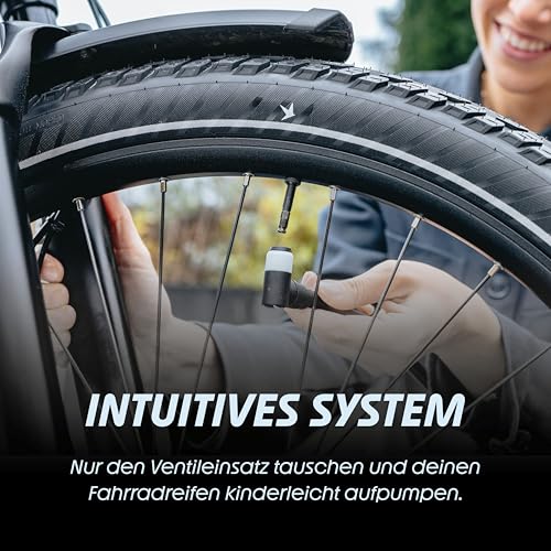 Schwalbe Clik Valve Conversion Set - Presta/SV Valve Conversion Kit - Innovation for Inflating Bicycle Tyres - Image 3