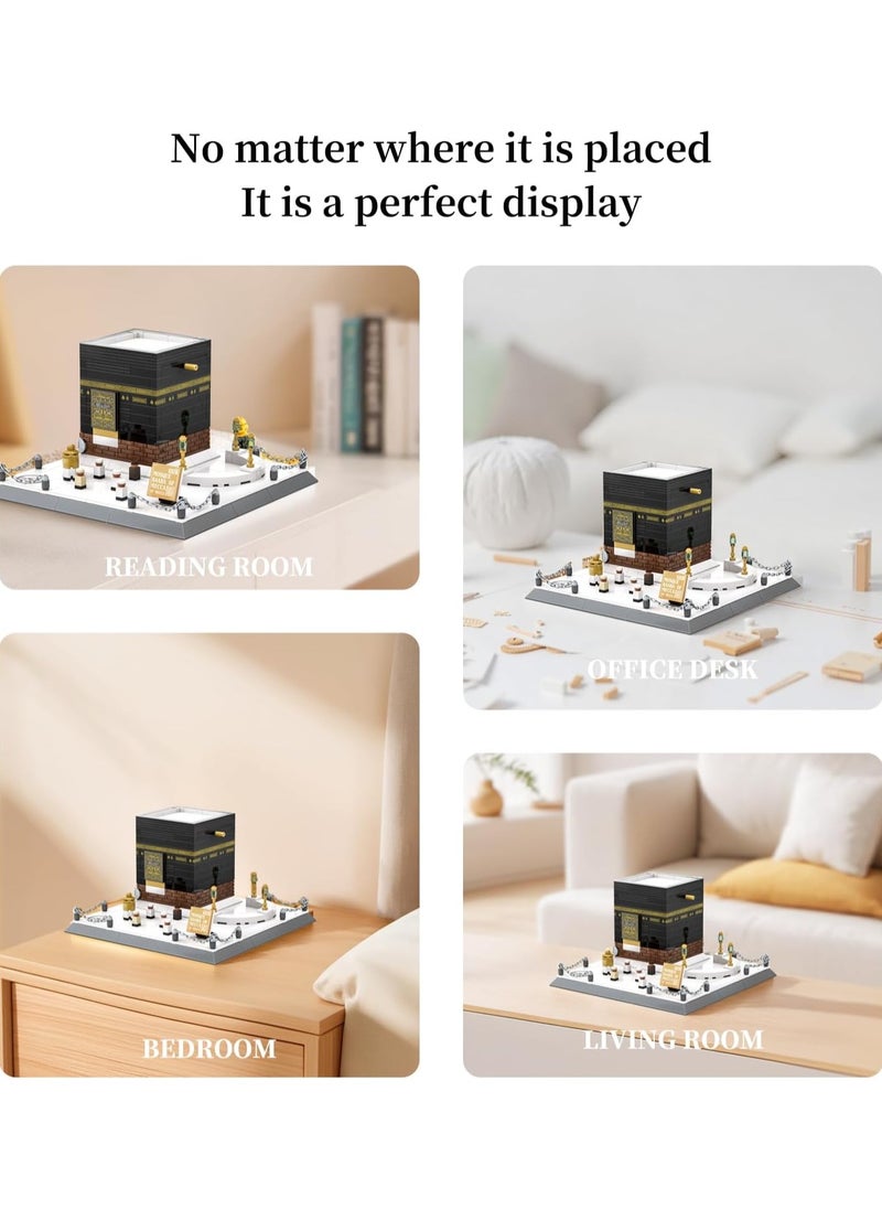 null - Islamic Mosque Kaaba Architectural Model Building Block Sets with 446 Pieces - Muslim Bricks Toy Hajj Kit Eid Gifts for Kids - Image 1