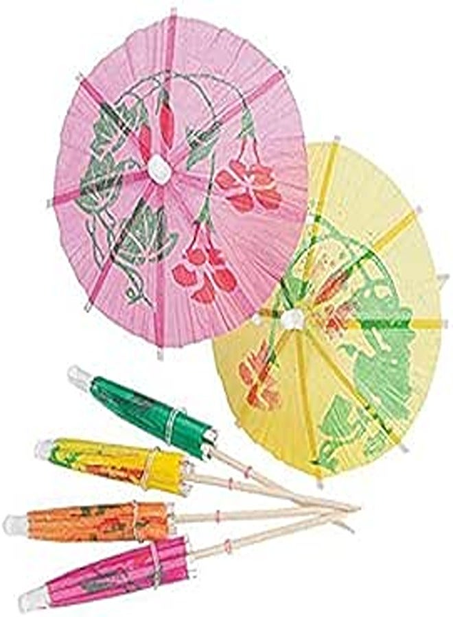 1 pack Mini Paper Parasols Umbrellas Drinks Picks for Cocktail Dessert Drinks Decoration Party