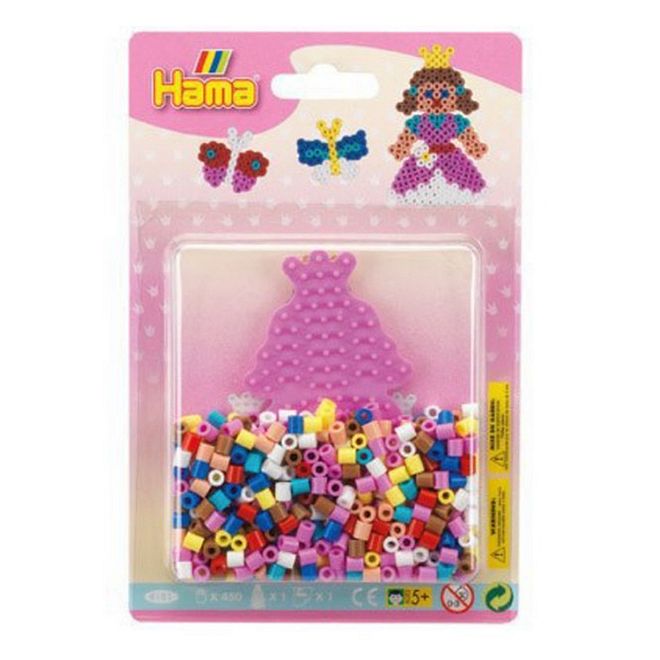 Hama Princess Midi Beads Kit for Kids - Creative Art & Hobby Craft, 5 , 450 Beads with Pegboard & Ironing Paper - Image 3