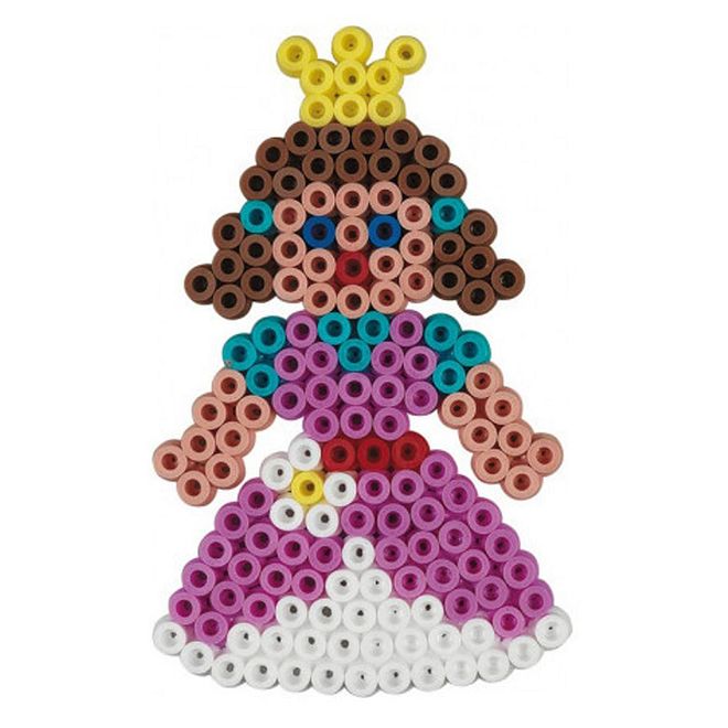 Hama Princess Midi Beads Kit for Kids - Creative Art & Hobby Craft, 5 , 450 Beads with Pegboard & Ironing Paper - Image 2